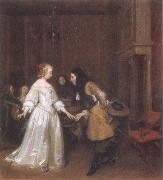 Gerard Ter Borch Dancing Couple oil painting reproduction